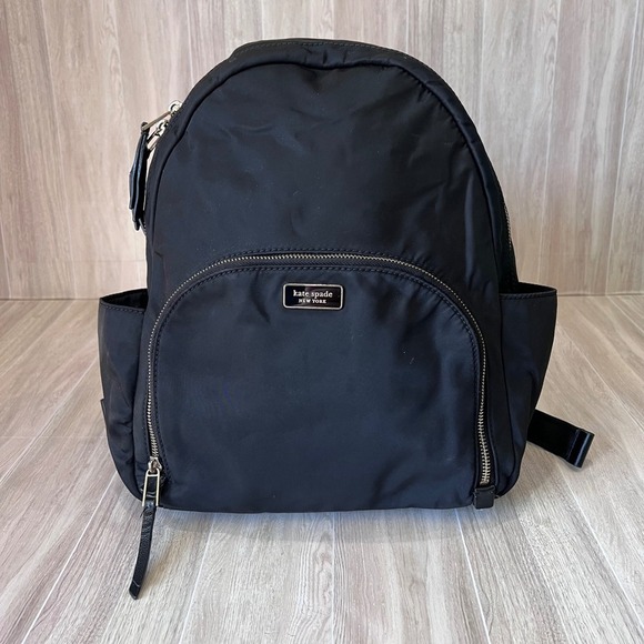 Kate Spade Black Backpack Lightweight Travel School Everyday Carryall